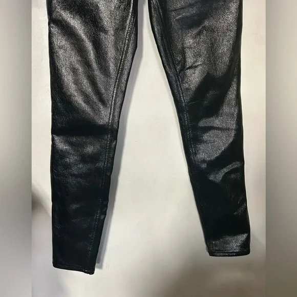 We the Free Phoenix Coated Skinny Jeans in Liquid Black SZ 25 - Picture 11 of 11